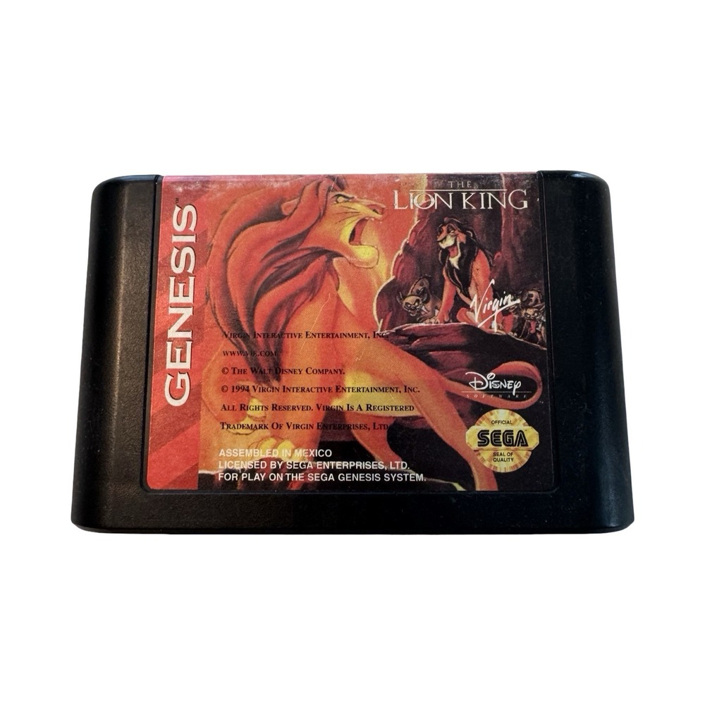 The Lion King Sega Genesis Video Game Cartridge Only‎ 1994 Interactive Disney